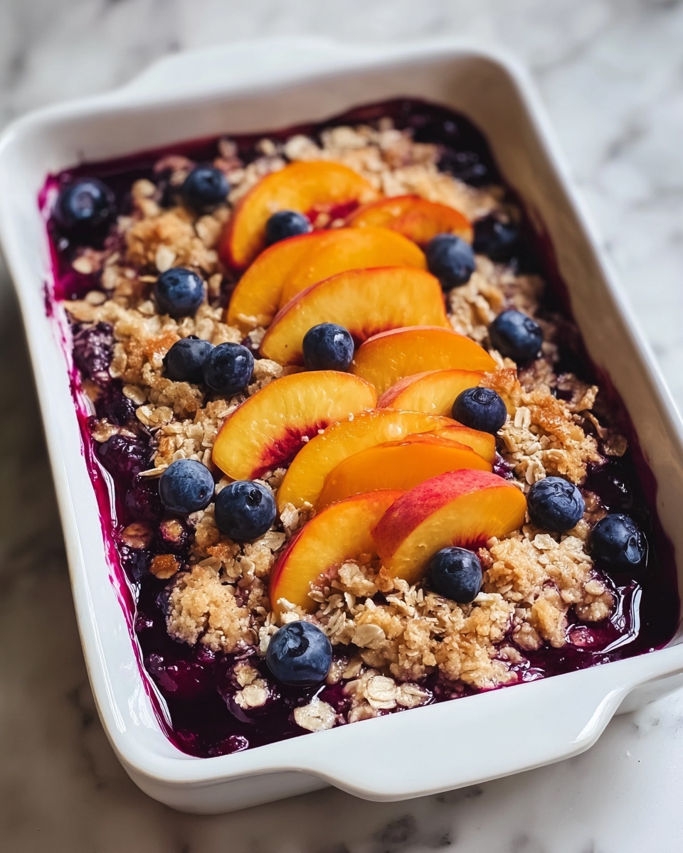 Peach Blueberry Crisp Recipe - Recipe Image
