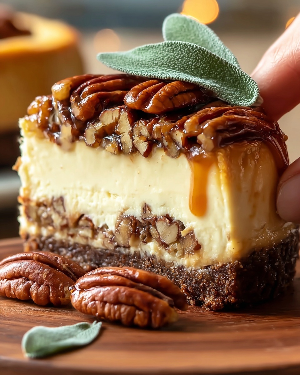 Kentucky Derby Pecan Pie Cheesecake Recipe - Recipe Image