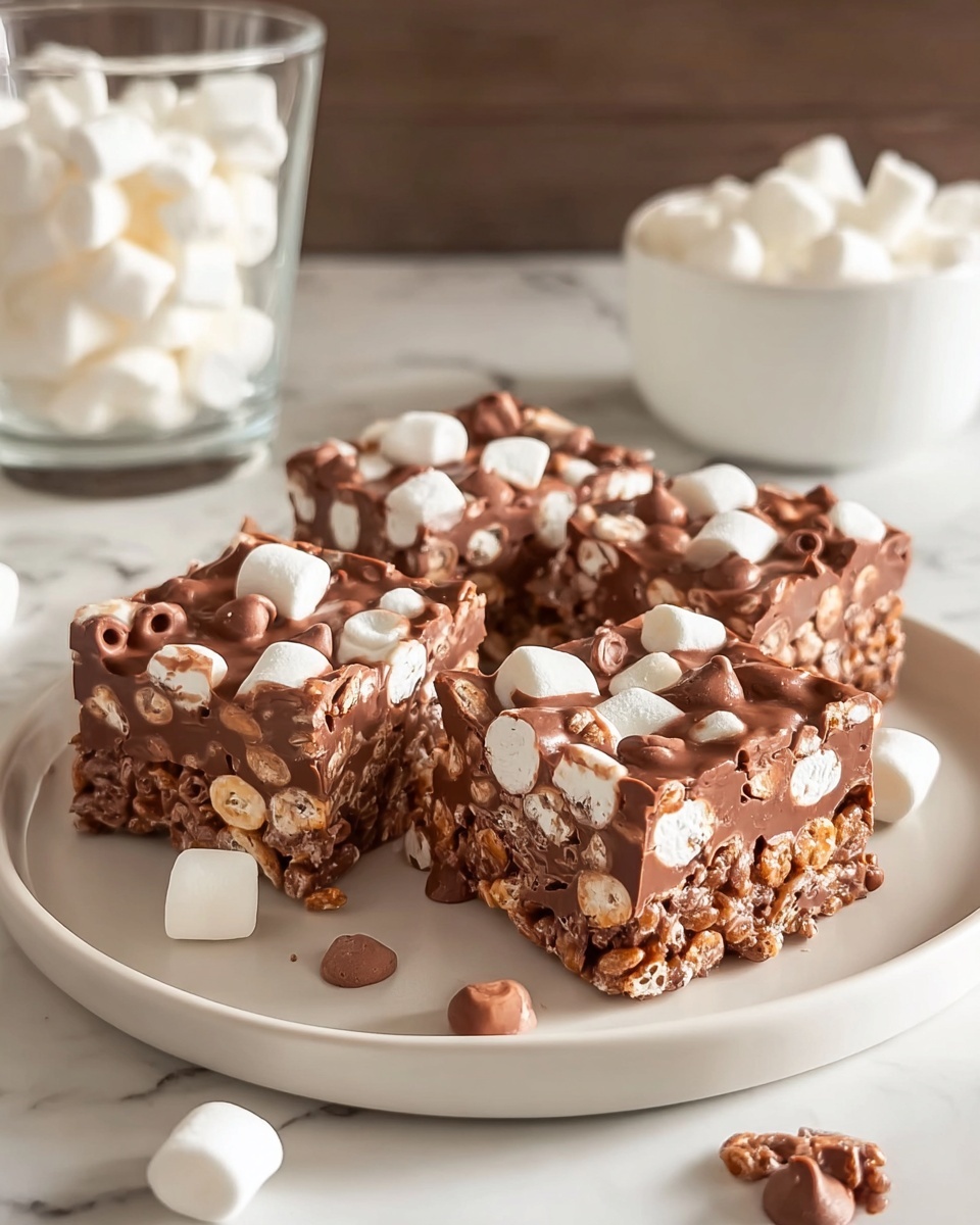 No-Bake Rocky Road Squares Recipe - Recipe Image