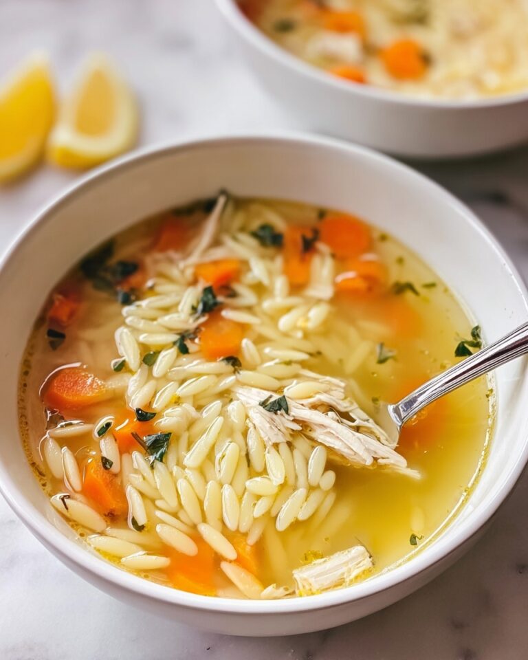 Lemon Chicken Orzo Soup Recipe