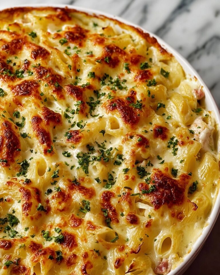 Baked Chicken Alfredo Rotini Casserole Recipe