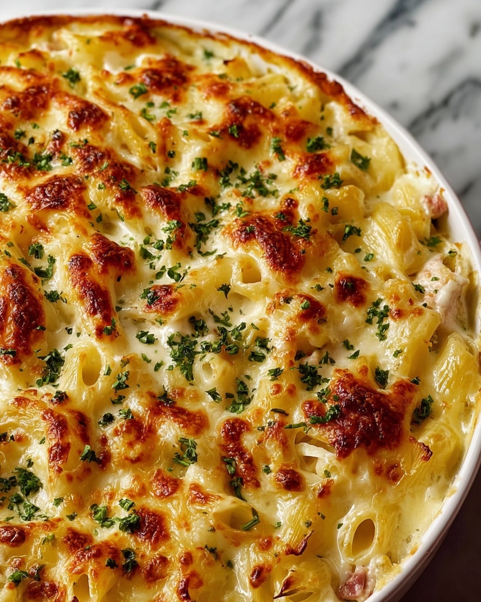 Baked Chicken Alfredo Rotini Casserole Recipe - Recipe Image