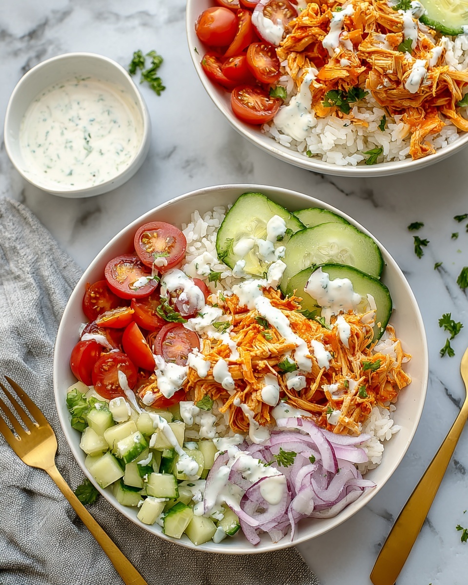 Quick Buffalo Chicken Rice Bowl Recipe - Recipe Image