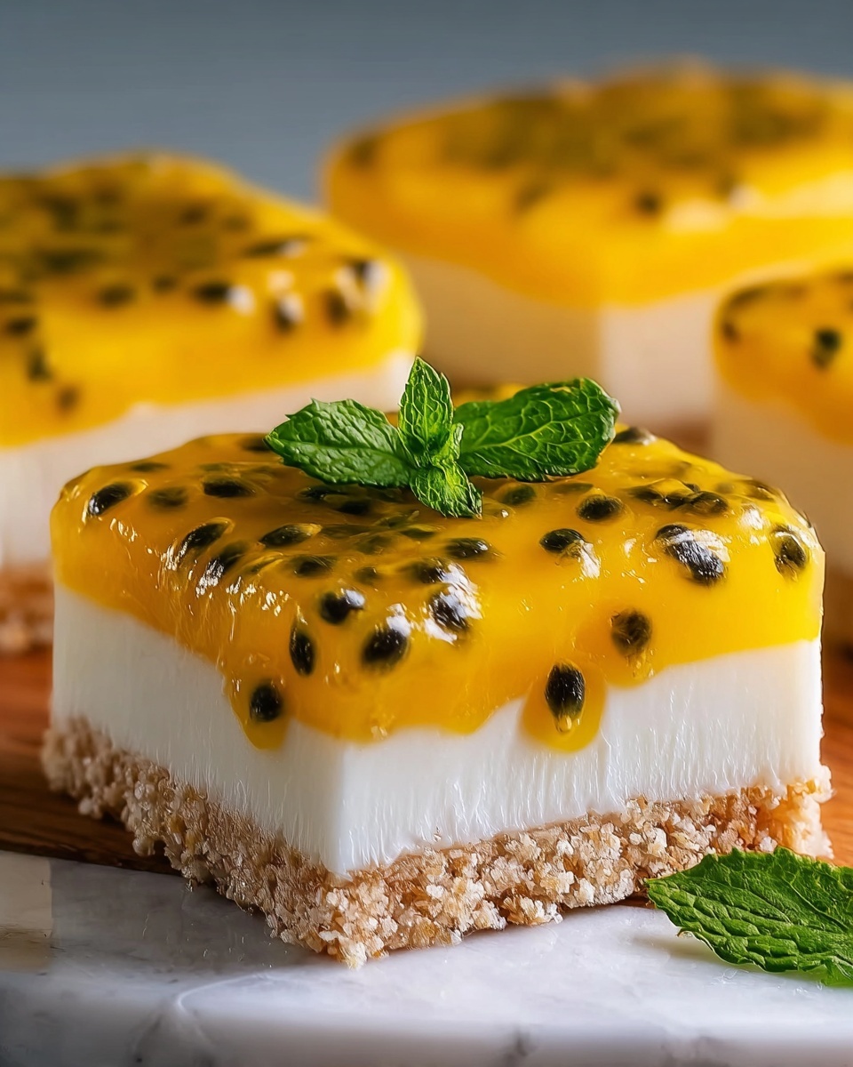 No-Bake Passion Fruit Slice Recipe - Recipe Image
