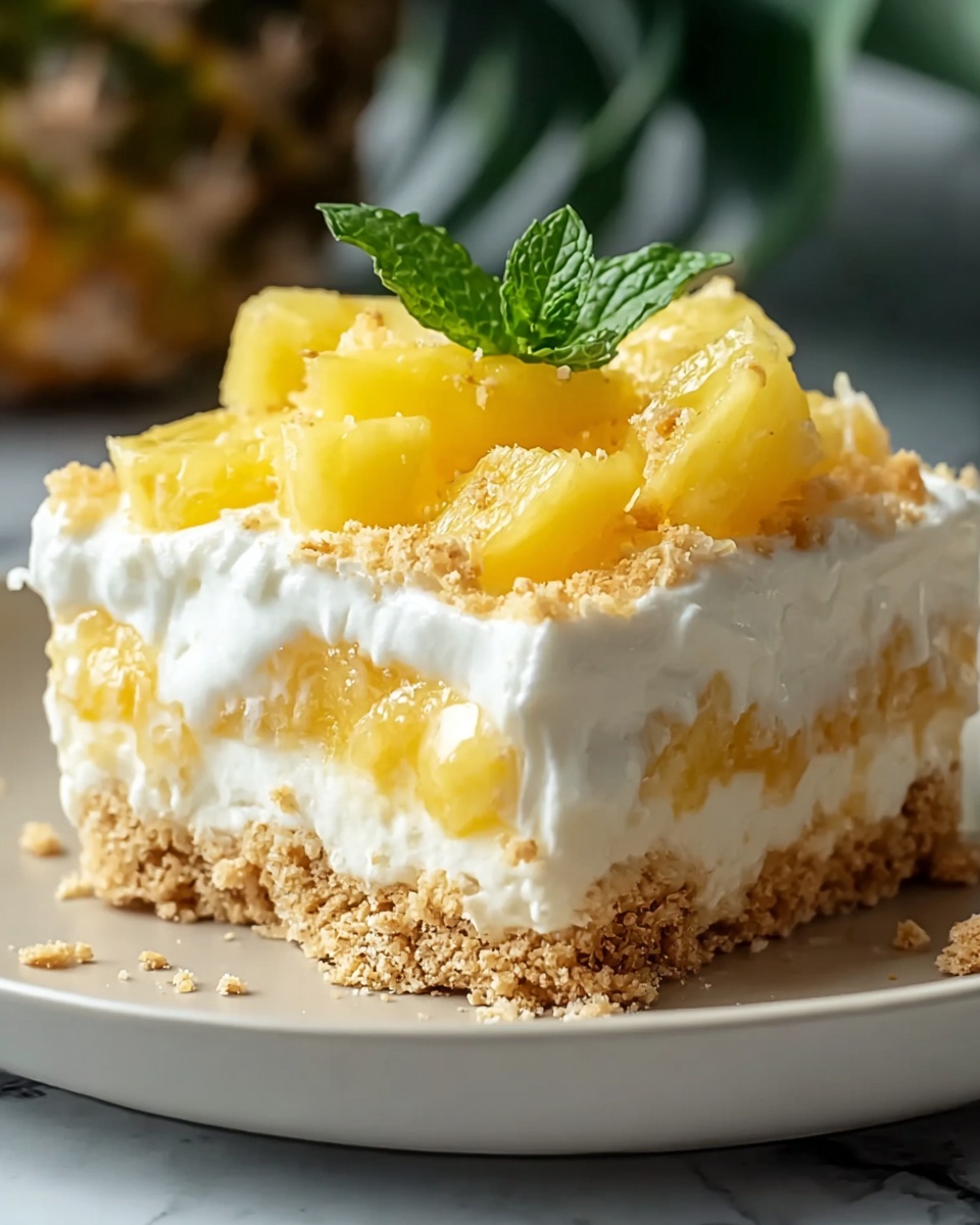 No-Bake Pineapple Cream Dessert Recipe - Recipe Image