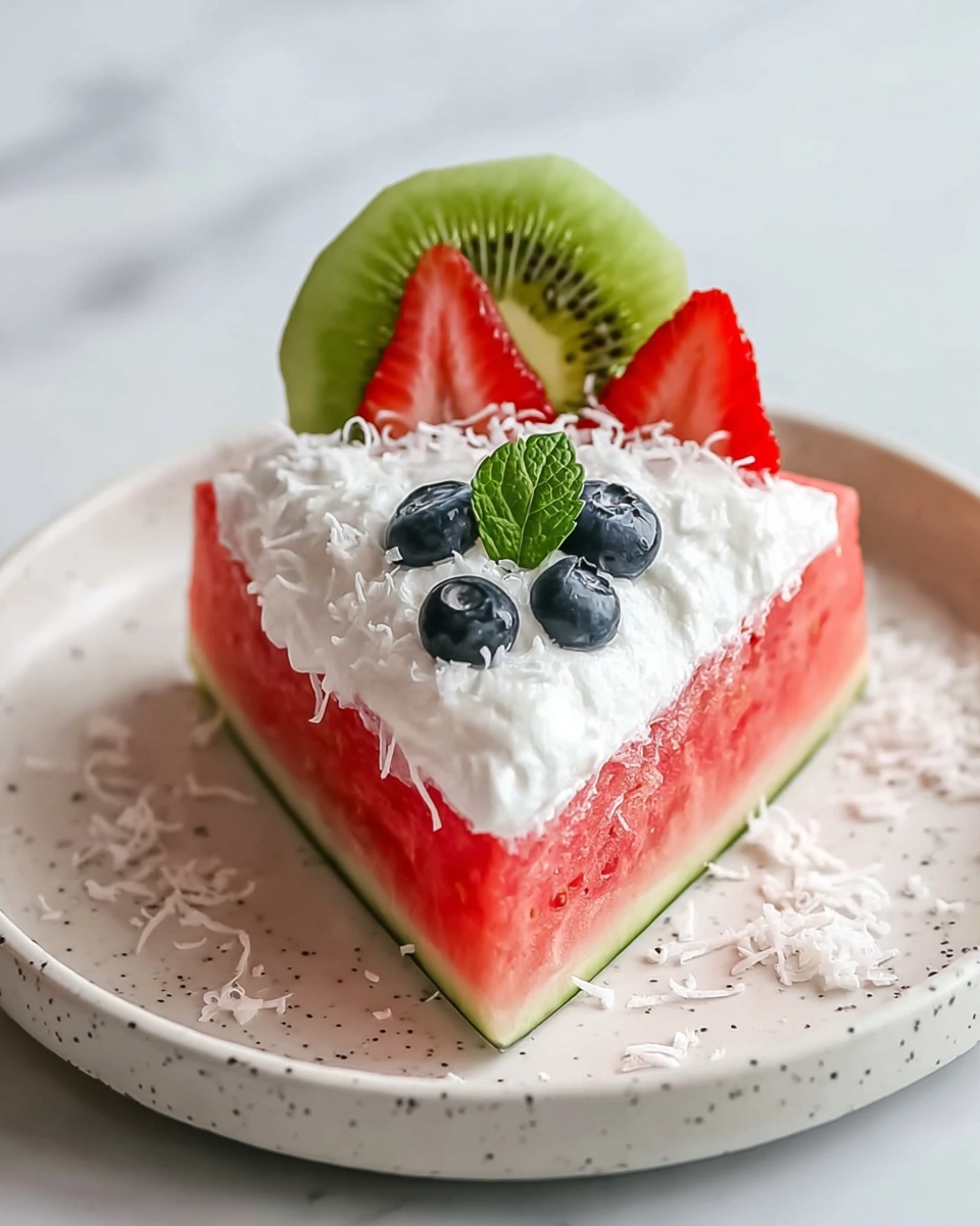 Watermelon Fruit Pizza Recipe - Recipe Image