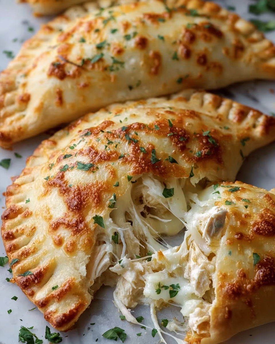 Chicken Alfredo Air Fryer Calzones Recipe - Recipe Image