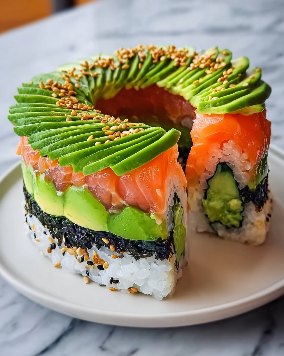 Avocado Sushi Cake Recipe - Recipe Image