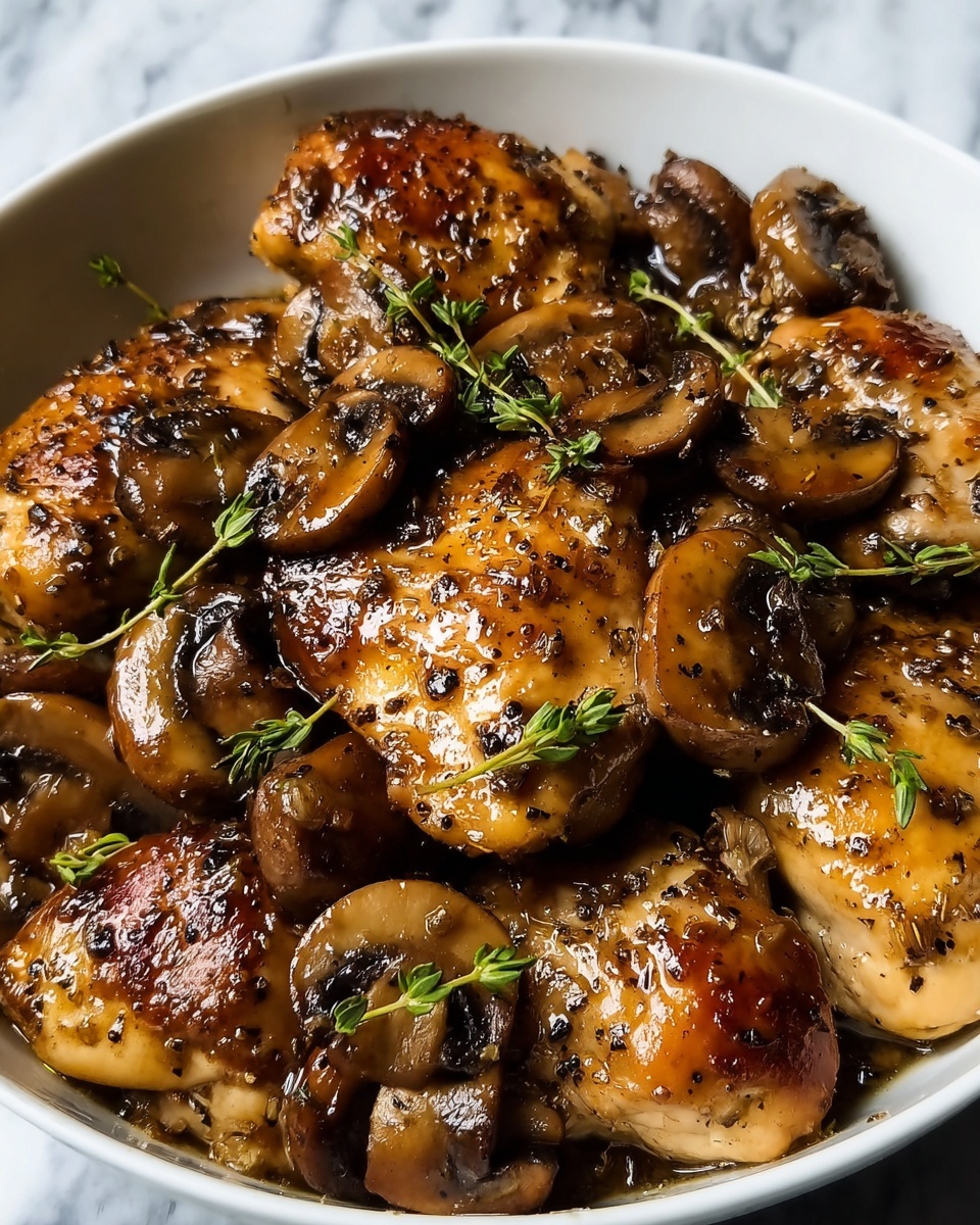 Black Pepper Chicken with Mushrooms Recipe - Recipe Image