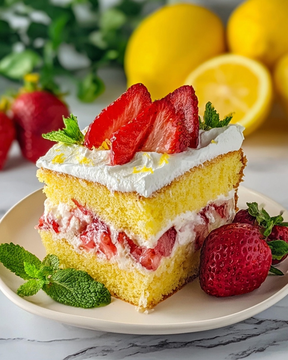 Strawberry Lemonade Poke Cake Recipe - Recipe Image