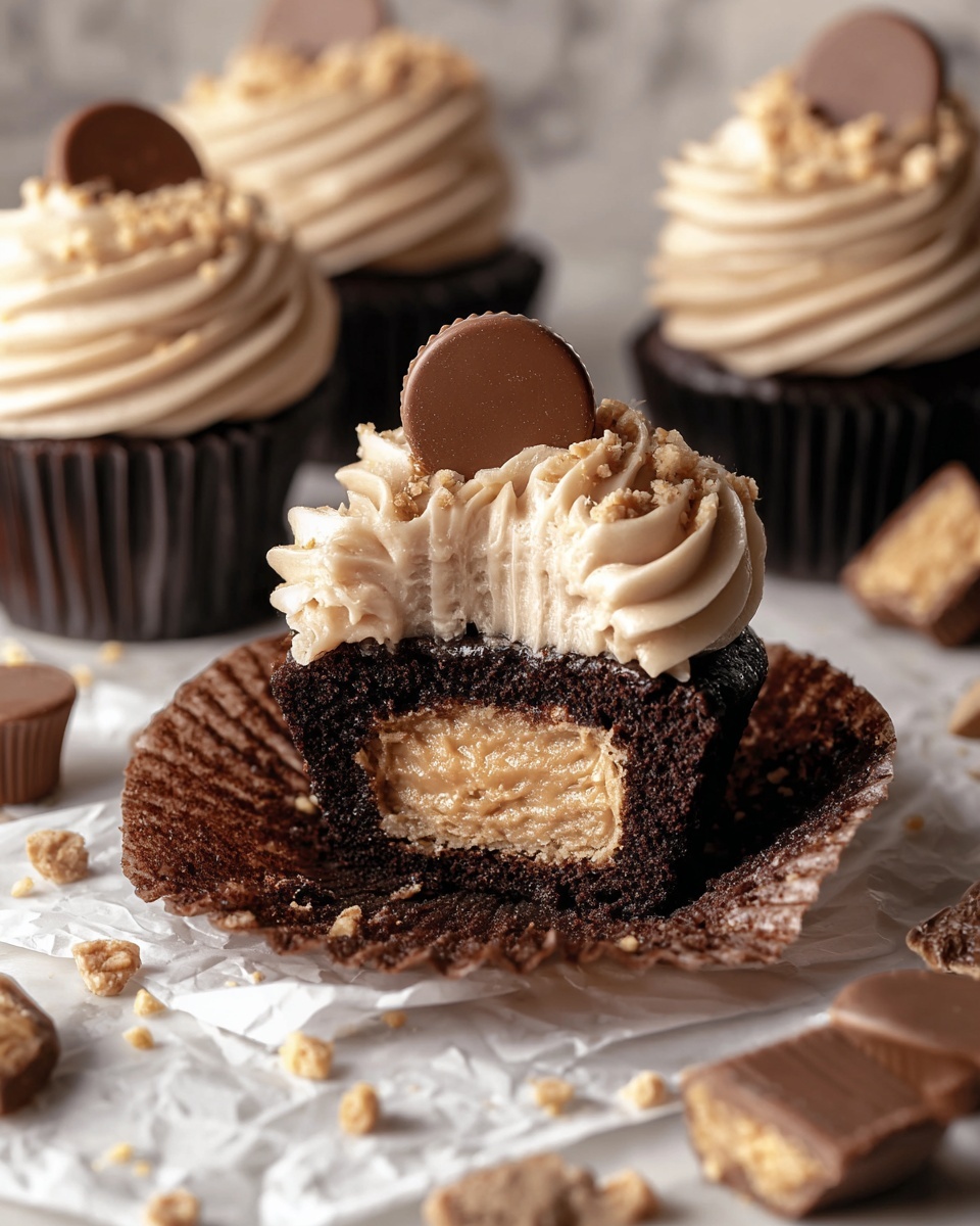 Peanut Butter Cup Cupcakes Recipe - Recipe Image