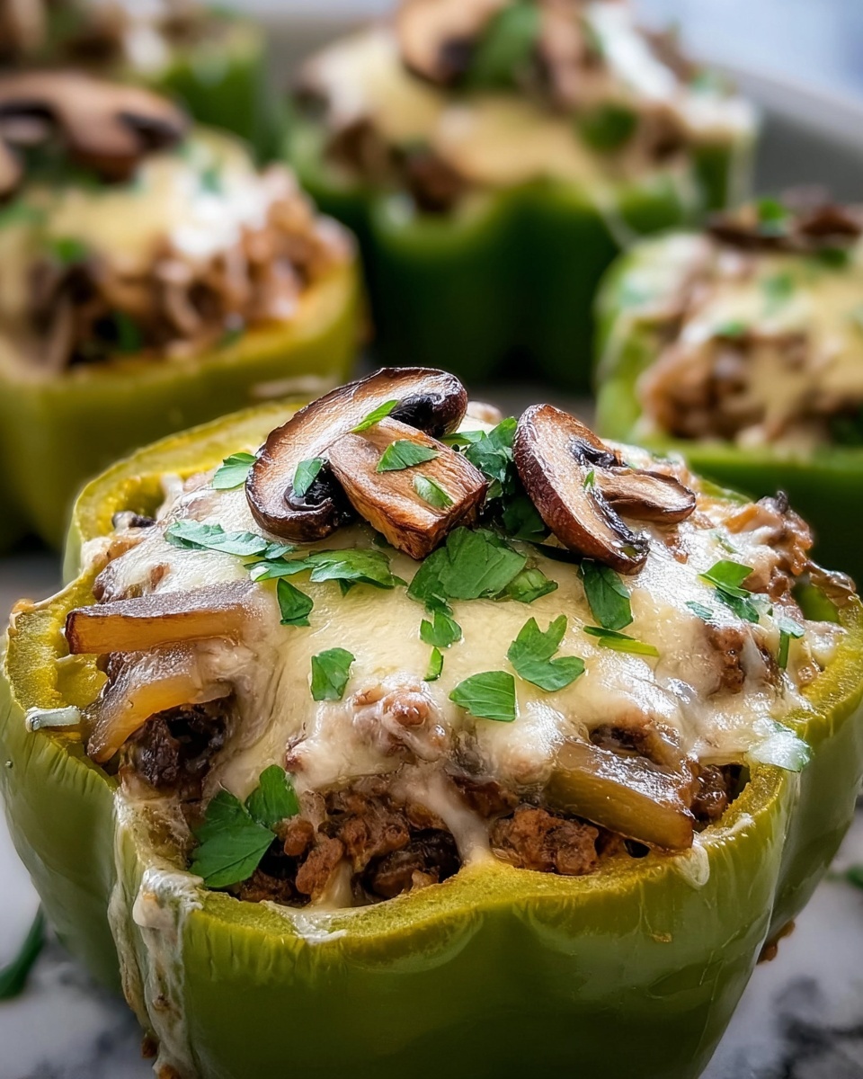 Philly Cheesesteak Stuffed Peppers Recipe - Recipe Image