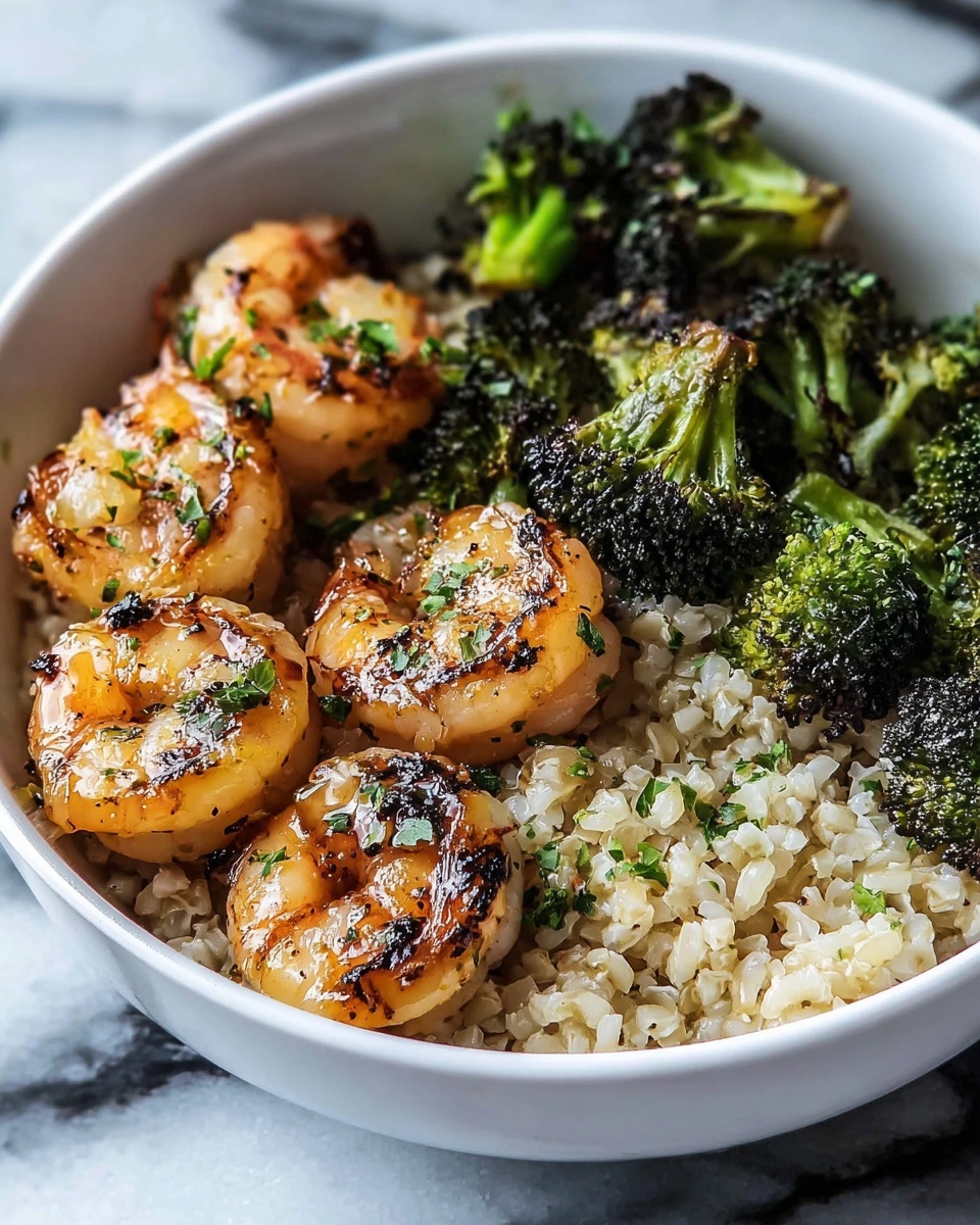 Honey Garlic Shrimp Bowls with Roasted Broccoli Recipe - Recipe Image
