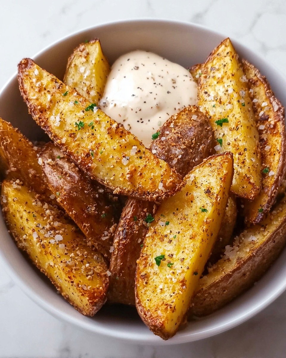 Crispy Parmesan Potato Wedges Recipe - Recipe Image