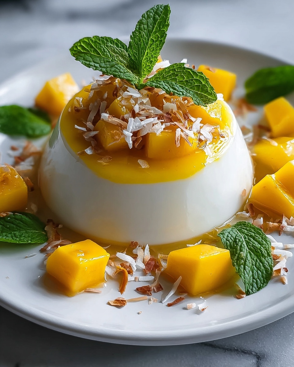 Mango Coconut Panna Cotta Recipe - Recipe Image