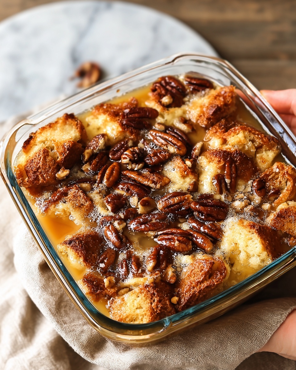Pecan Pie Bread Pudding Recipe - Recipe Image