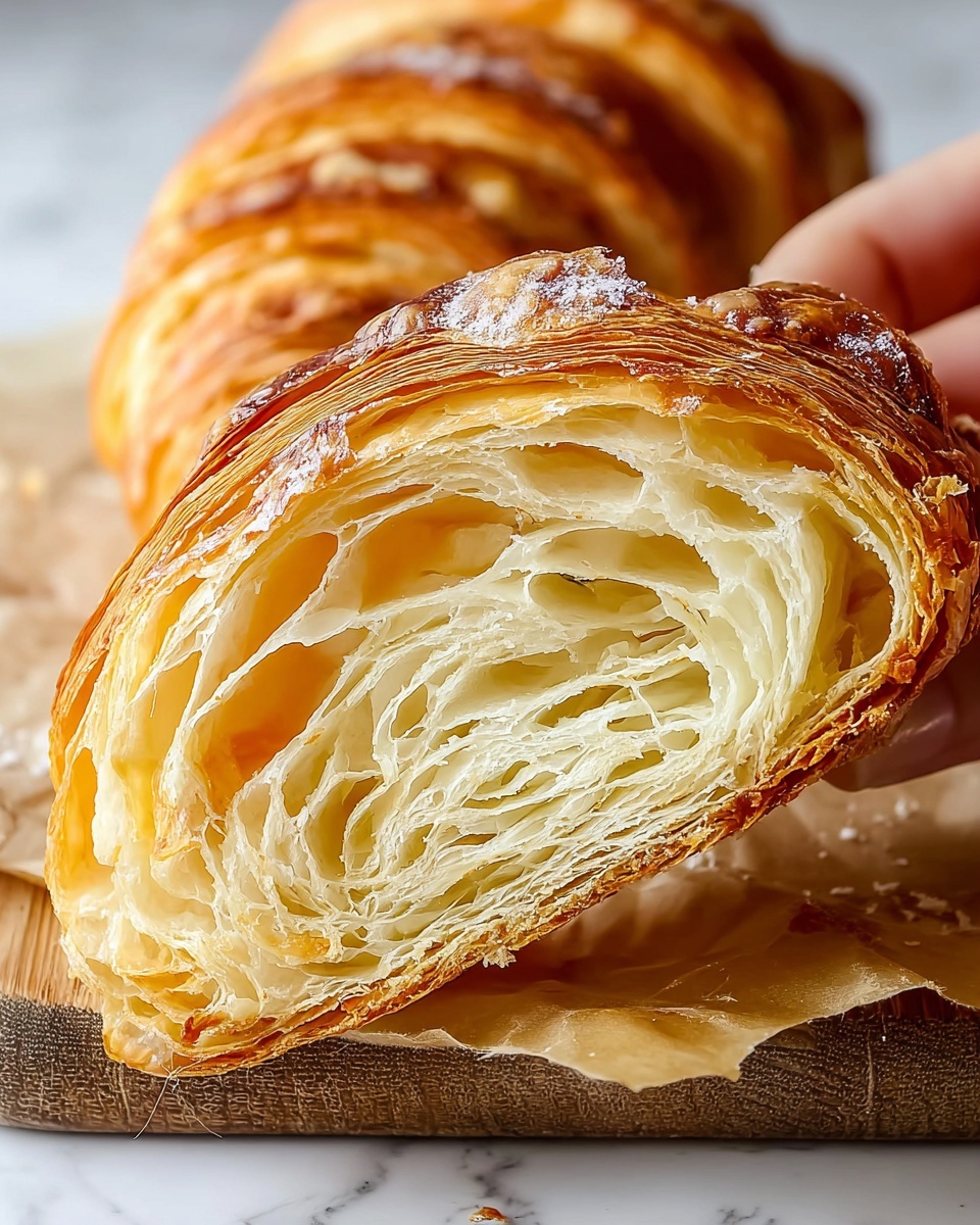 Flaky Sourdough Croissant Bread Recipe - Recipe Image