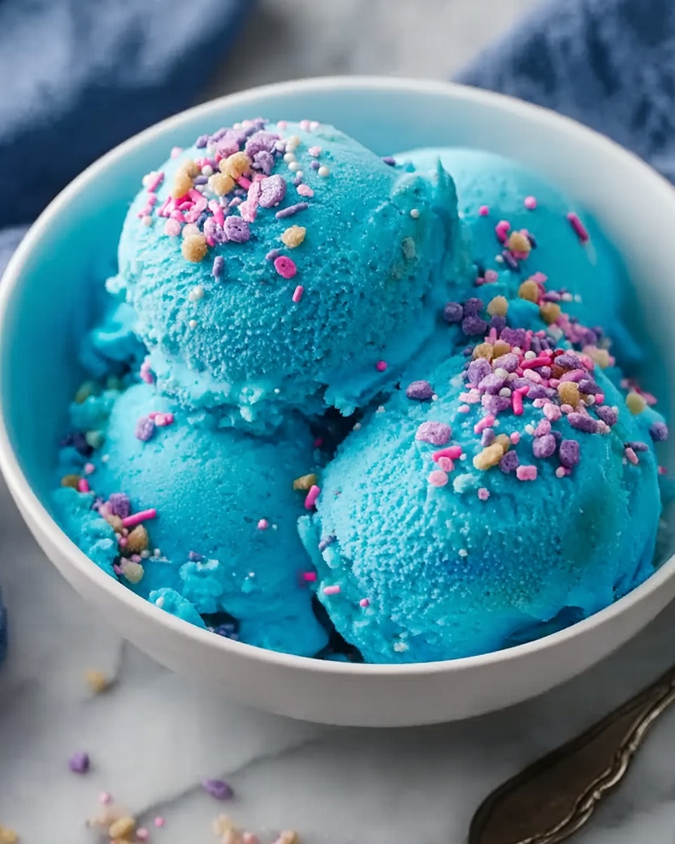 Delicious No-Cook Blue Ice Cream Recipe for Family Fun Recipe - Recipe Image