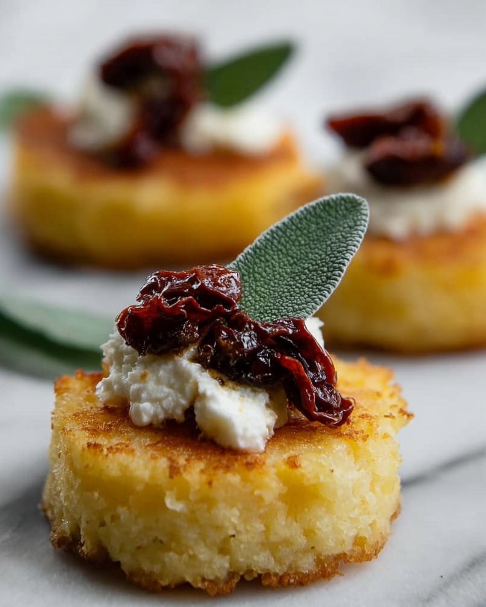 Sundried Tomato Polenta Bites Recipe - Recipe Image