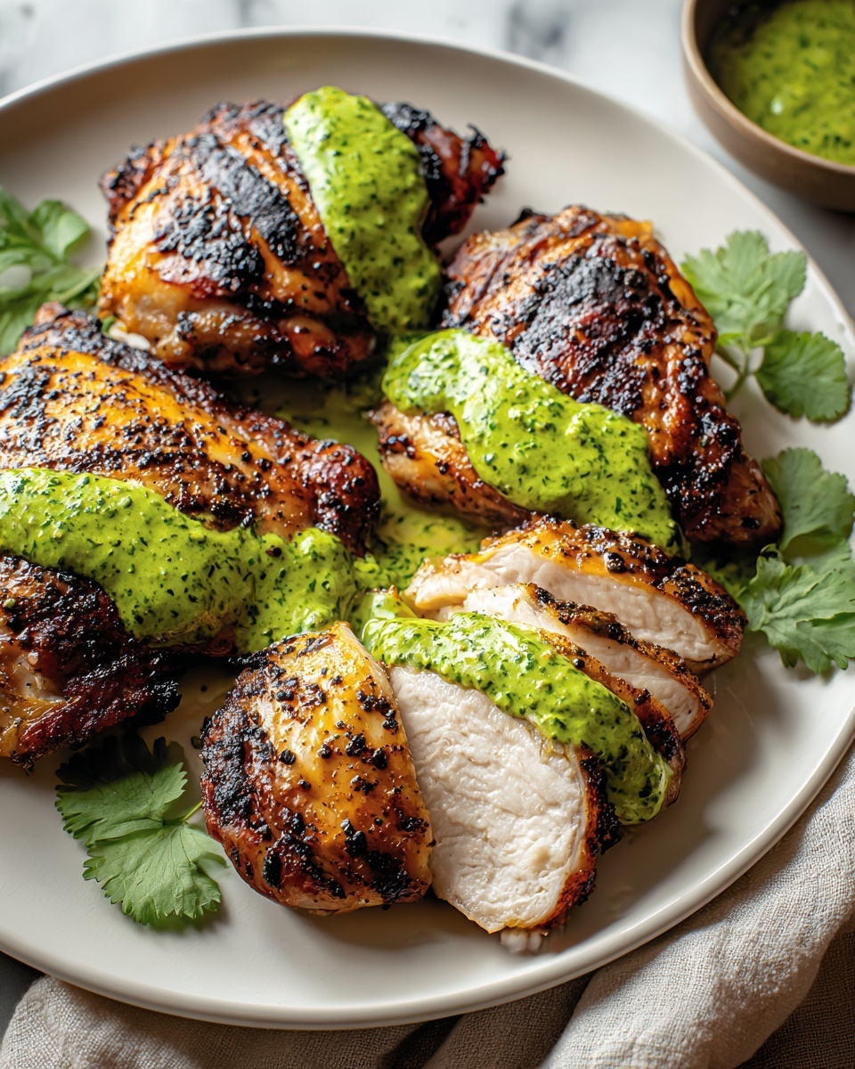 Peruvian Roast Chicken with Cilantro Green Sauce Recipe - Recipe Image