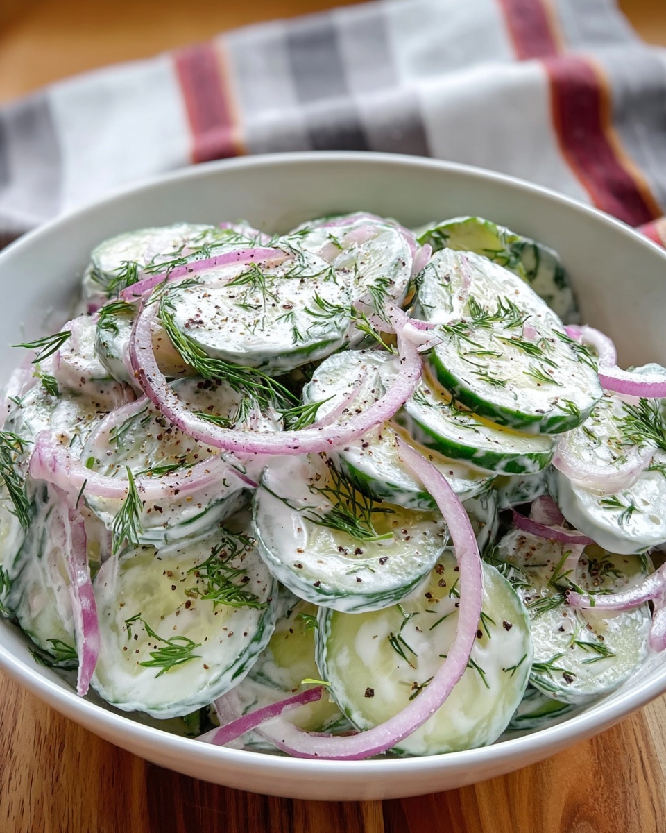 Creamy Cucumber Salad Recipe - Recipe Image