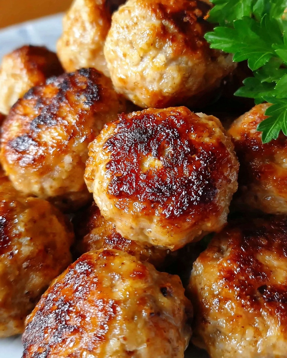 Easy Baked Chicken Meatballs Recipe - Recipe Image