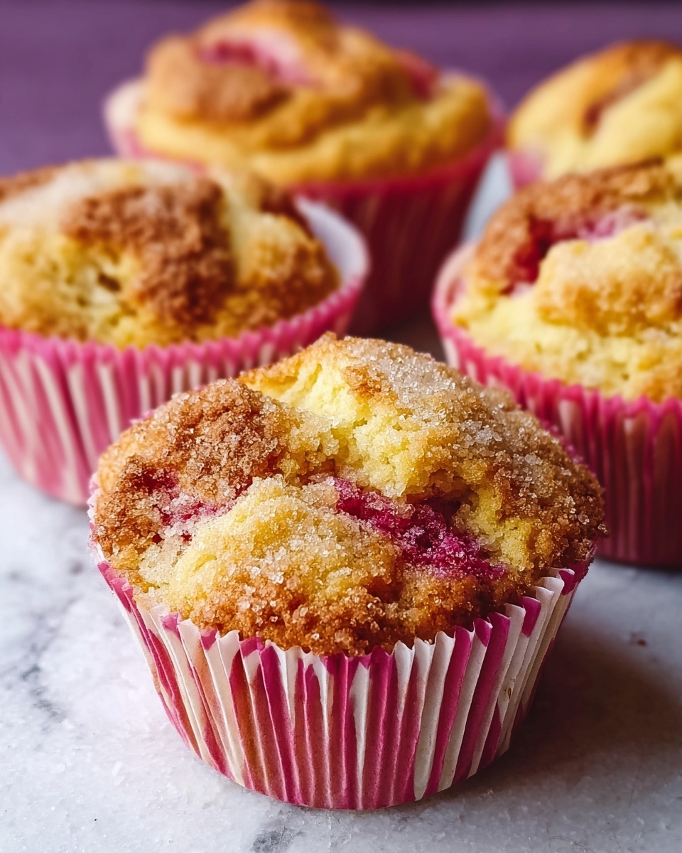 Rhubarb Muffins with Cinnamon Sugar Topping Recipe - Recipe Image