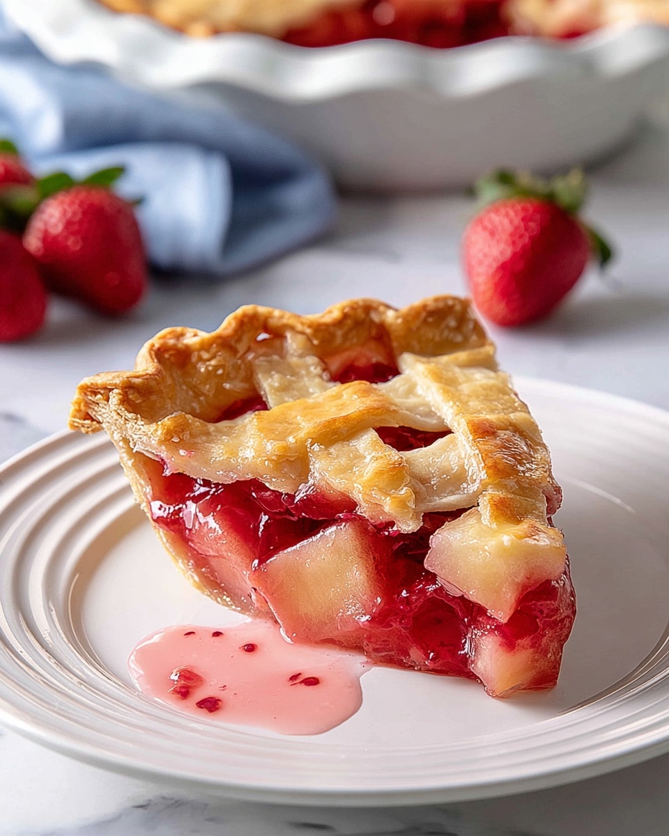 Strawberry Rhubarb Pie Recipe - Recipe Image