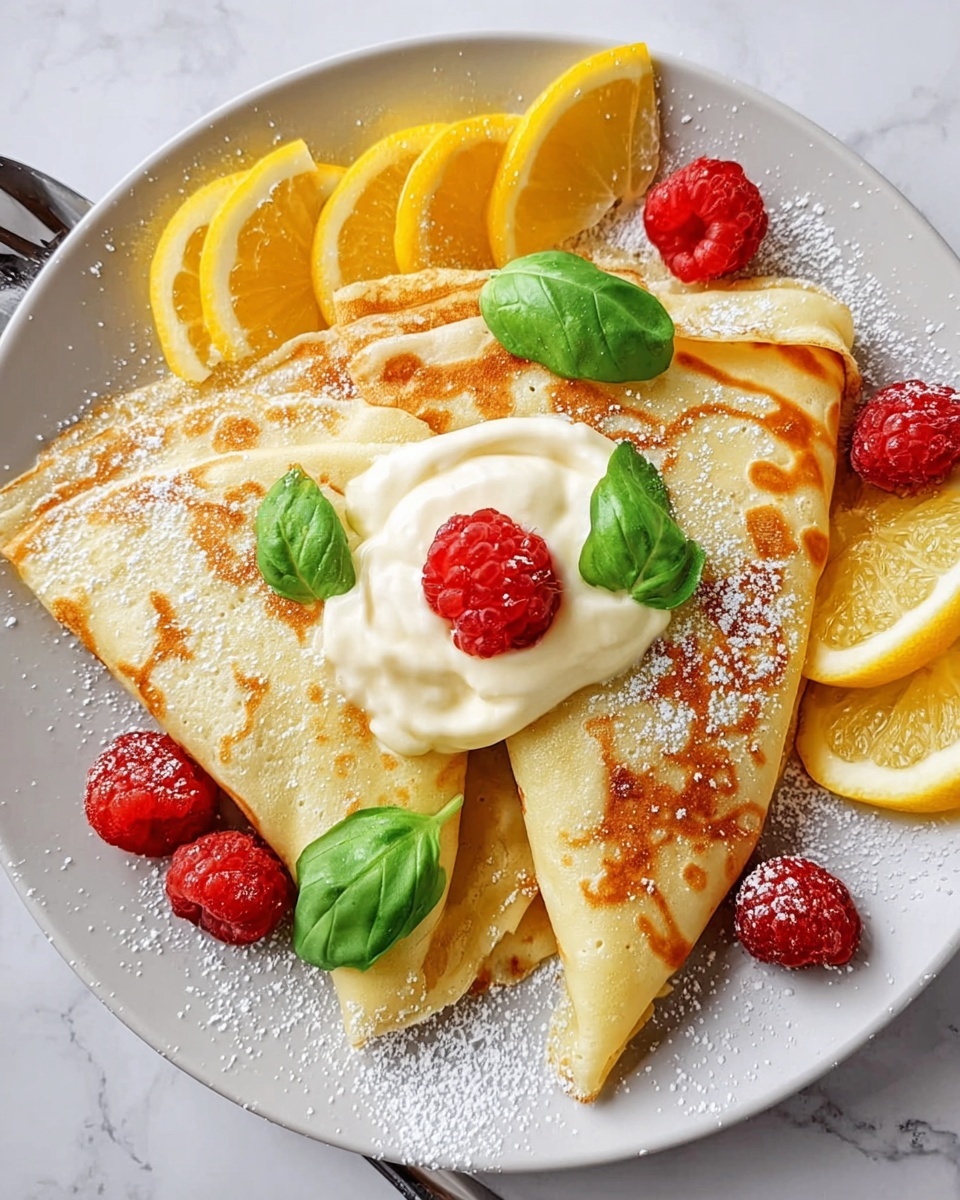 Lemon Mascarpone Stuffed Crepes Recipe - Recipe Image