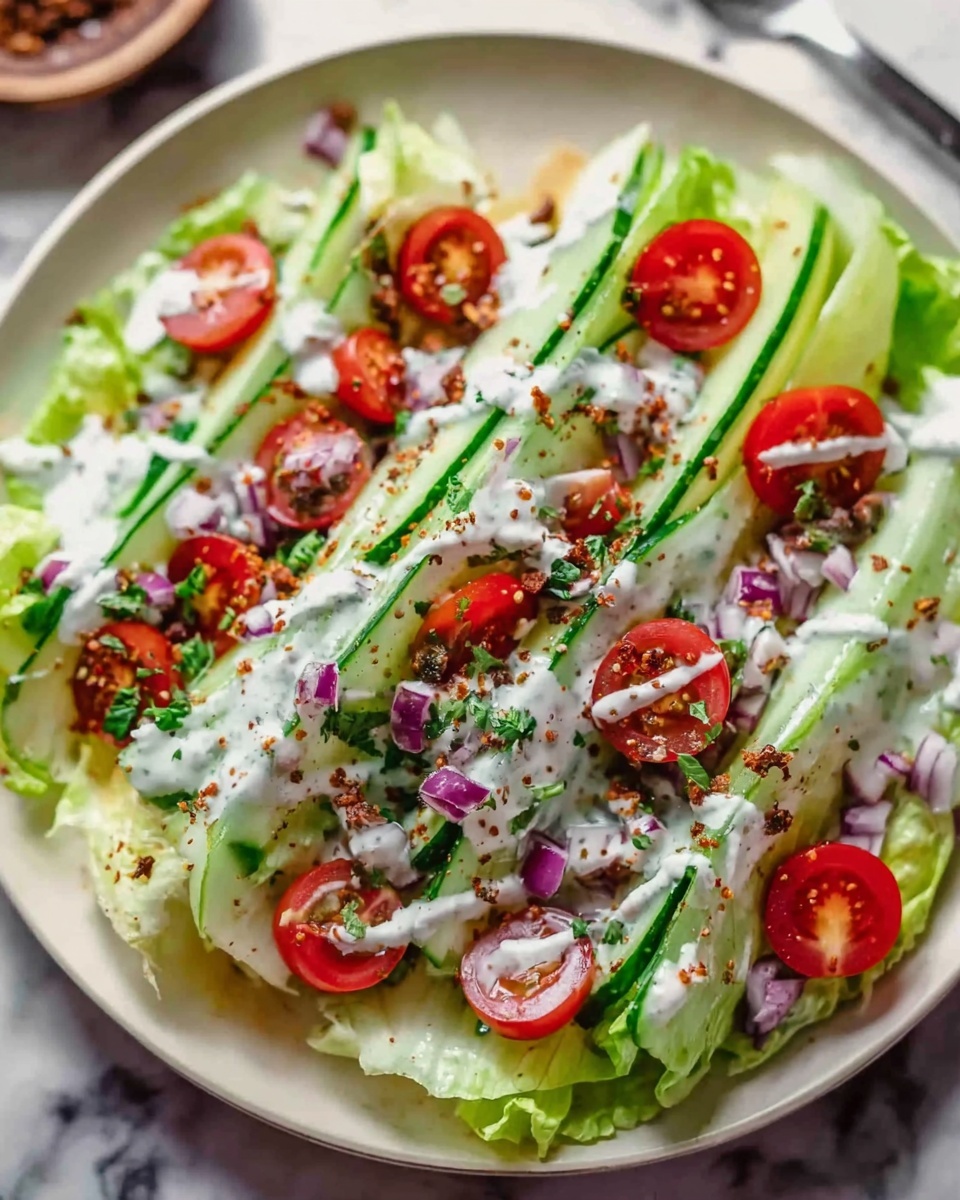 Cos Wedge Salad with Blue Cheese, Crispy Chicken, and Dill Recipe - Recipe Image