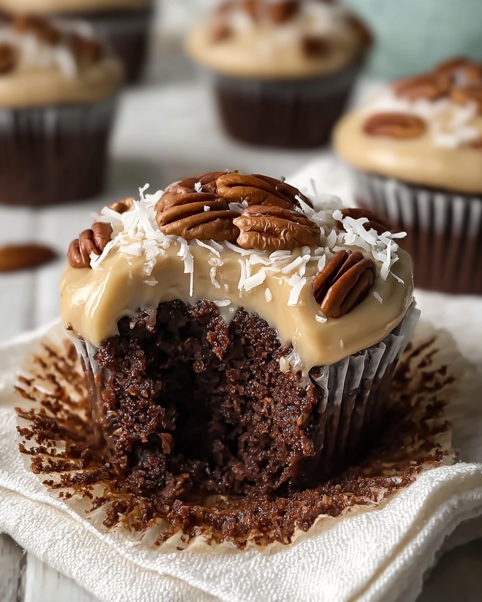 German Chocolate Cupcakes Recipe - Recipe Image