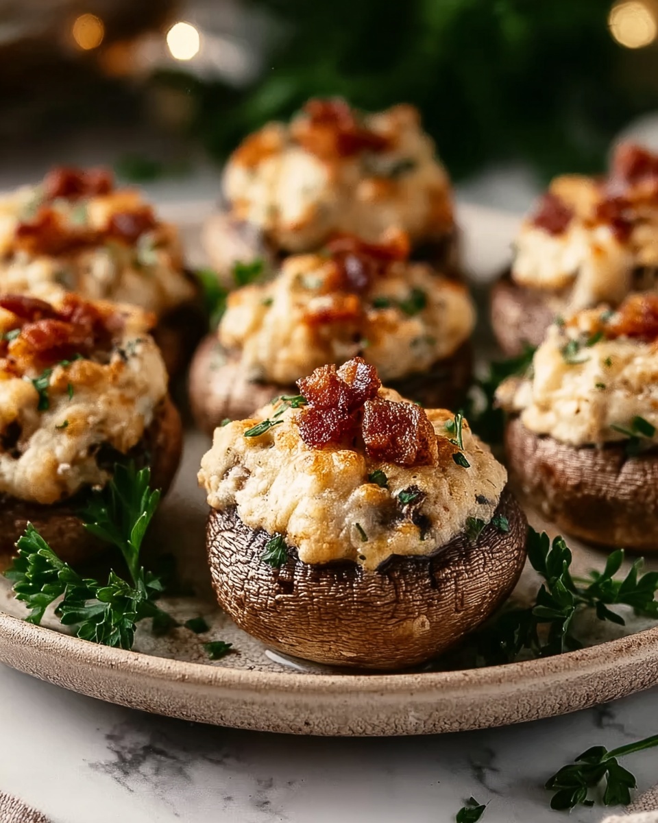 Best Christmas Stuffed Mushrooms Recipe - Recipe Image