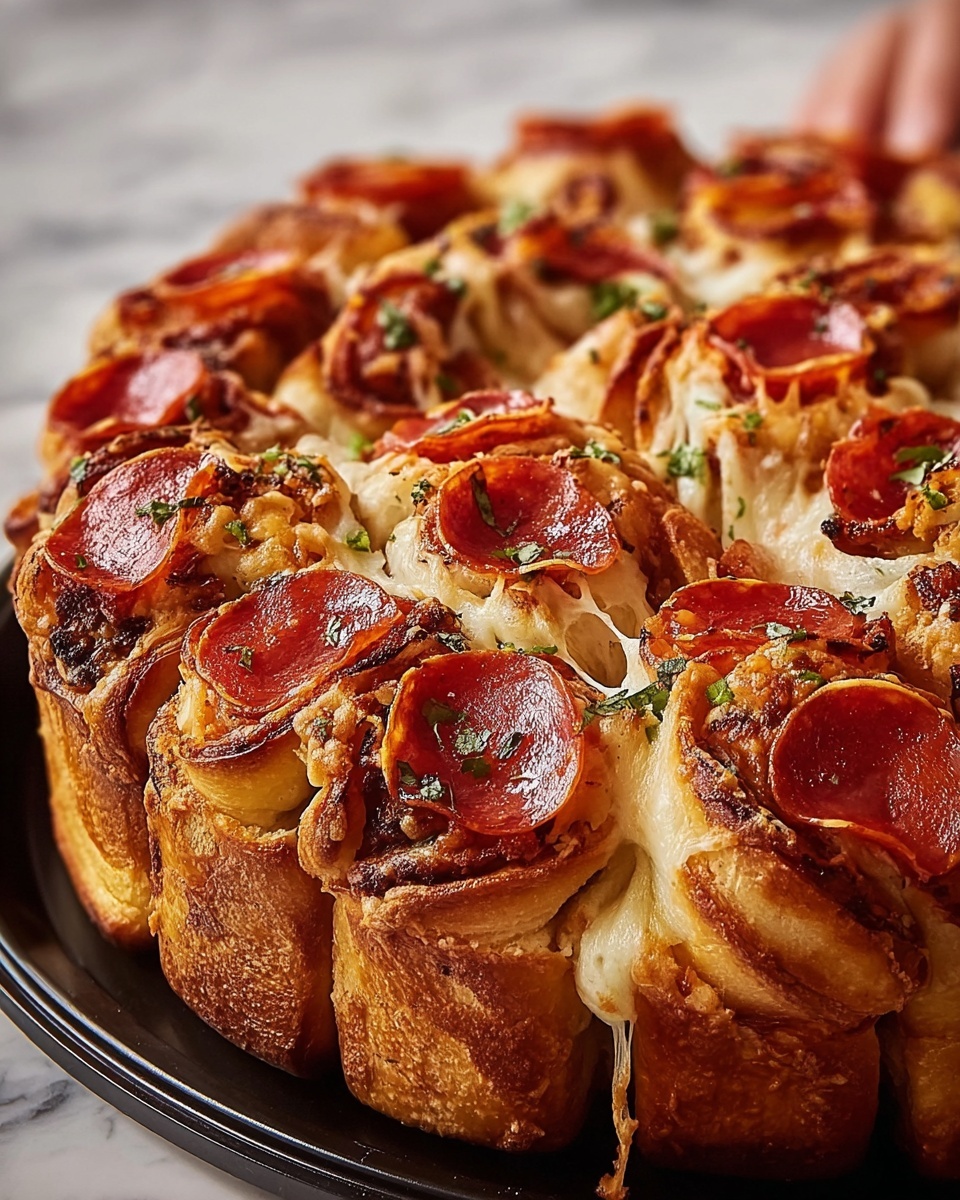 Pepperoni Pizza Monkey Bread Recipe - Recipe Image