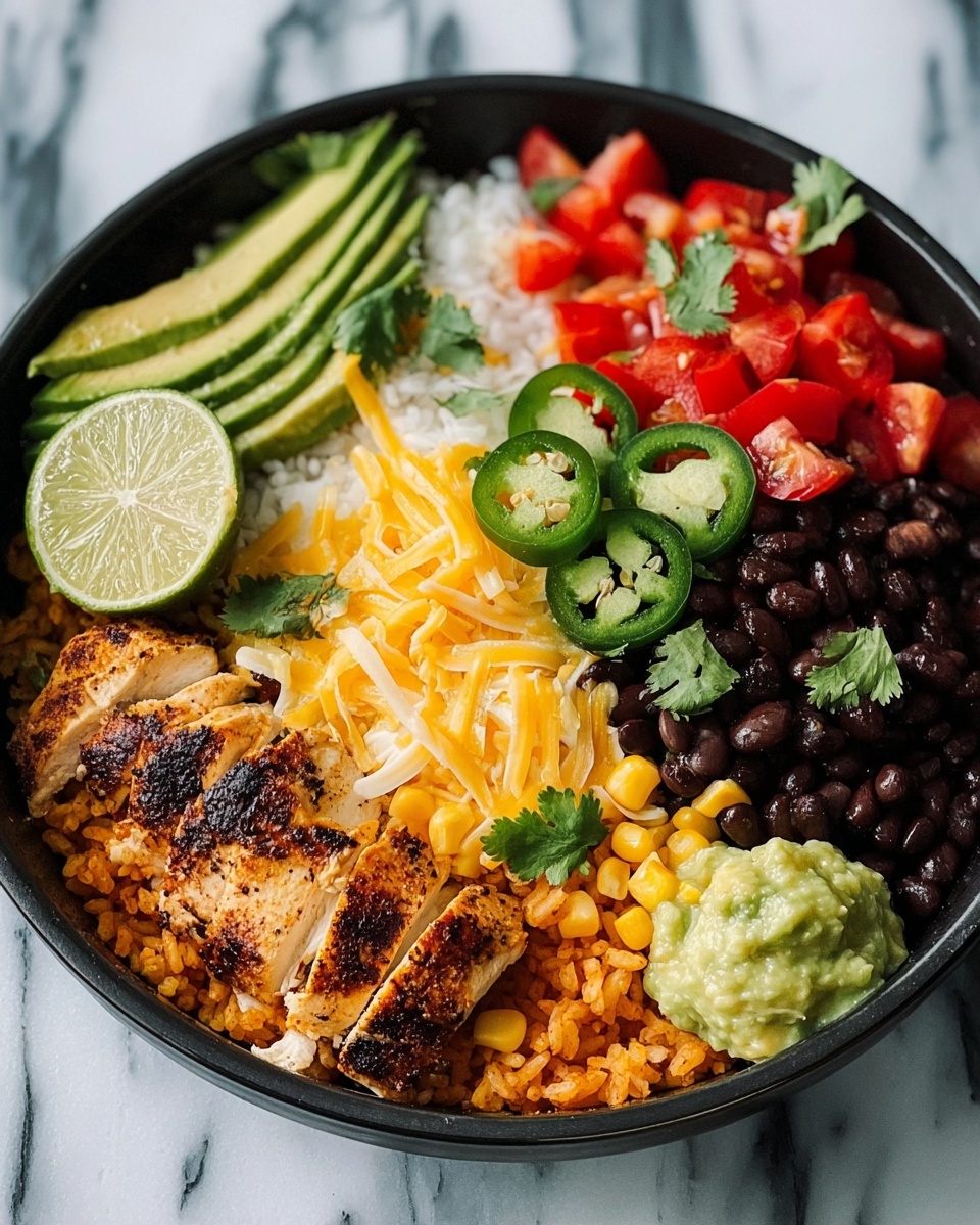 One Pan Chicken Burrito Bowl Recipe - Recipe Image