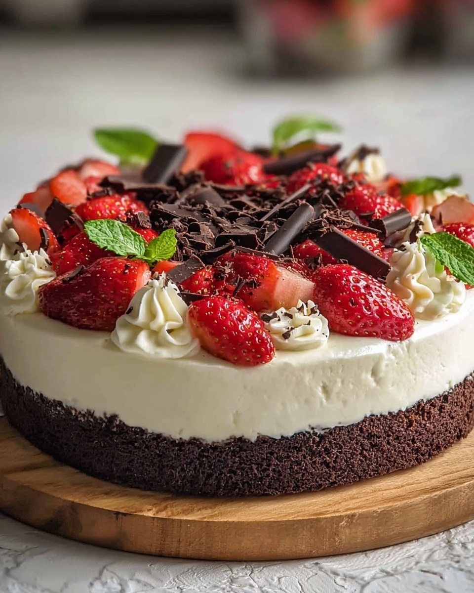 White Chocolate Strawberry Cheesecake Recipe - Recipe Image