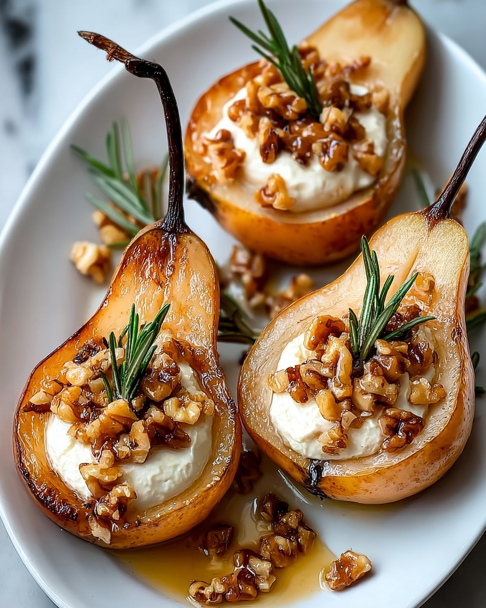 Elegant Blue Cheese Stuffed Pears Recipe - Recipe Image