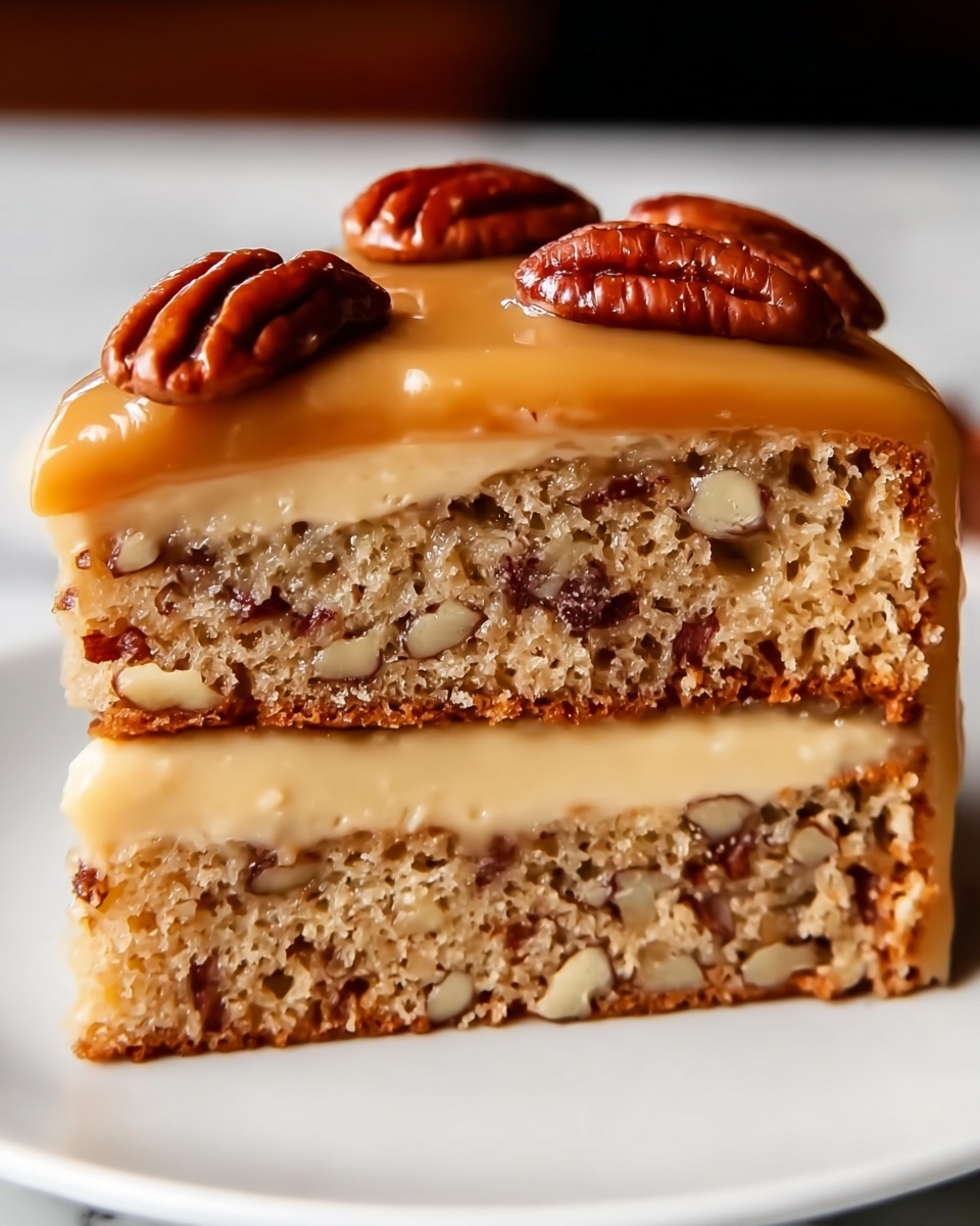 Pecan Caramel Layer Cake Recipe - Recipe Image