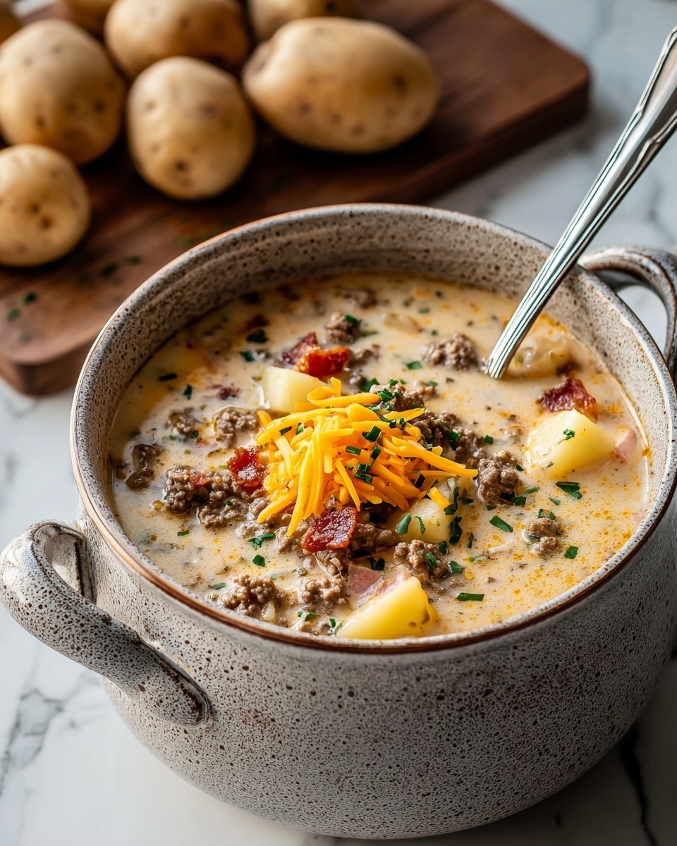 Easy Cheeseburger Soup: The Ultimate Comfort Food Recipe - Recipe Image