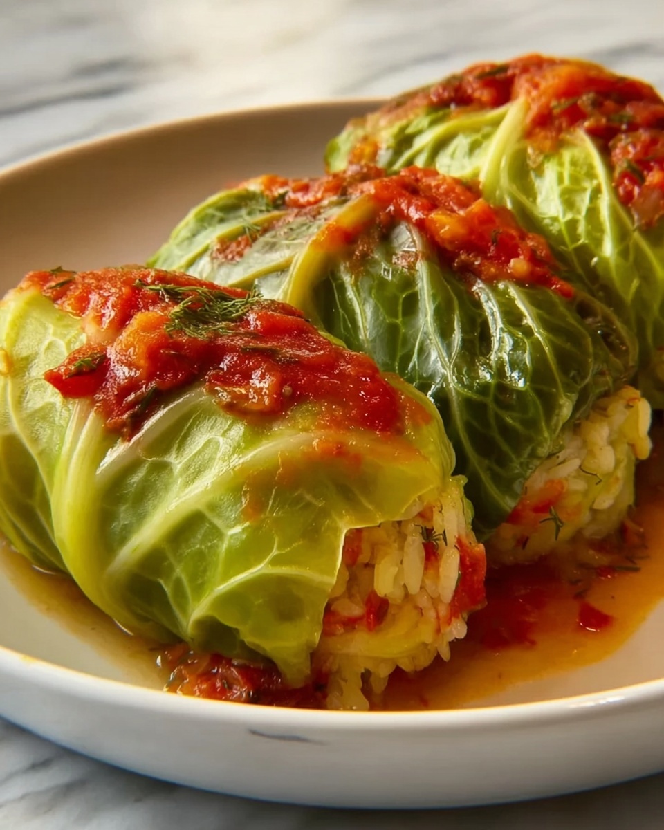 Vegetarian Stuffed Cabbage Rolls Recipe - Recipe Image