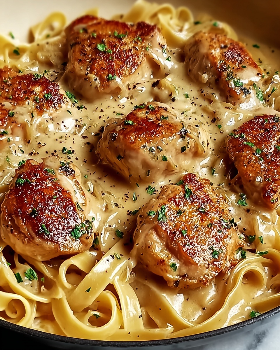 Creamy Chicken with Buttered Egg Noodles Recipe - Recipe Image