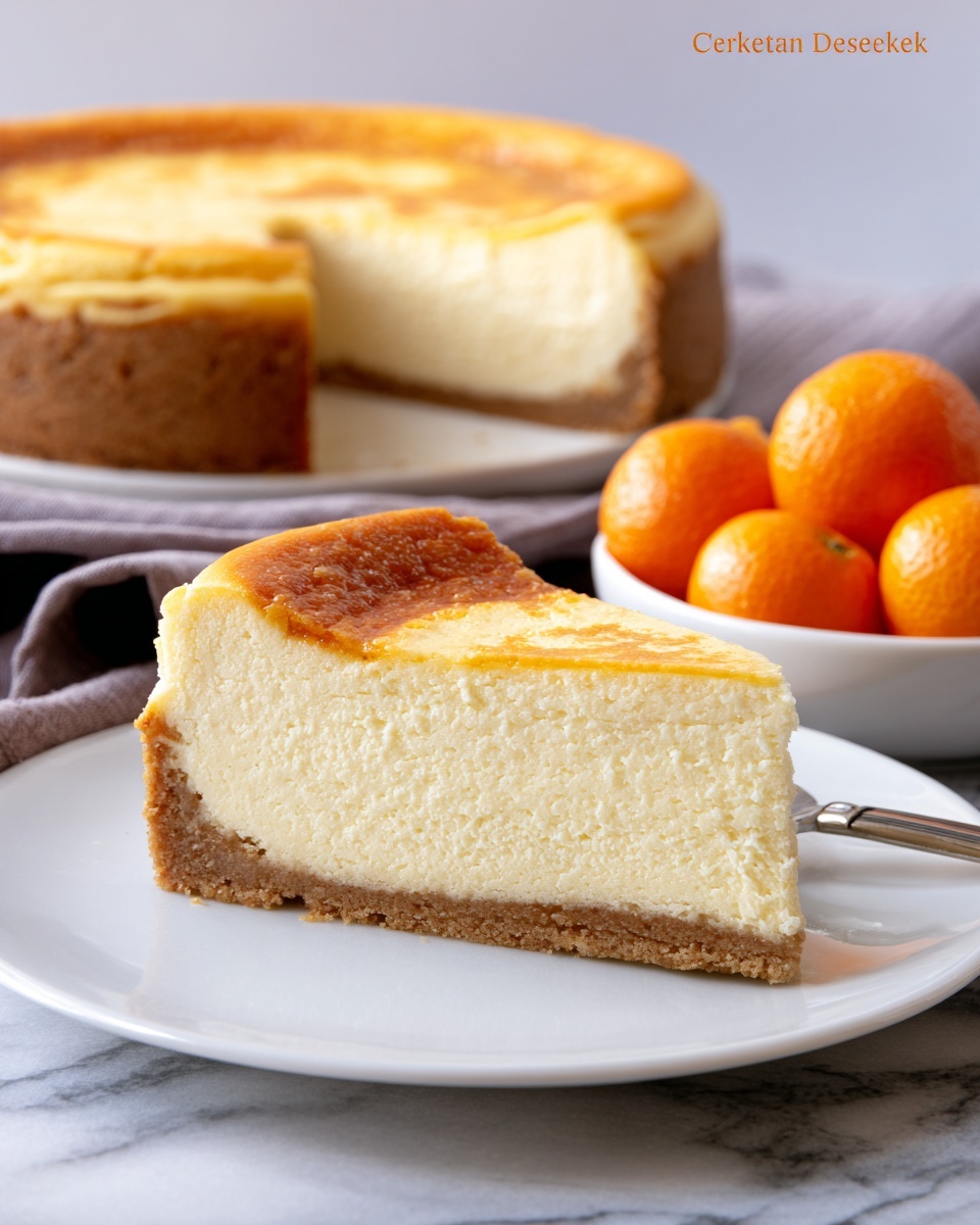 Orange or Clementine Ricotta Cheesecake Recipe - Recipe Image