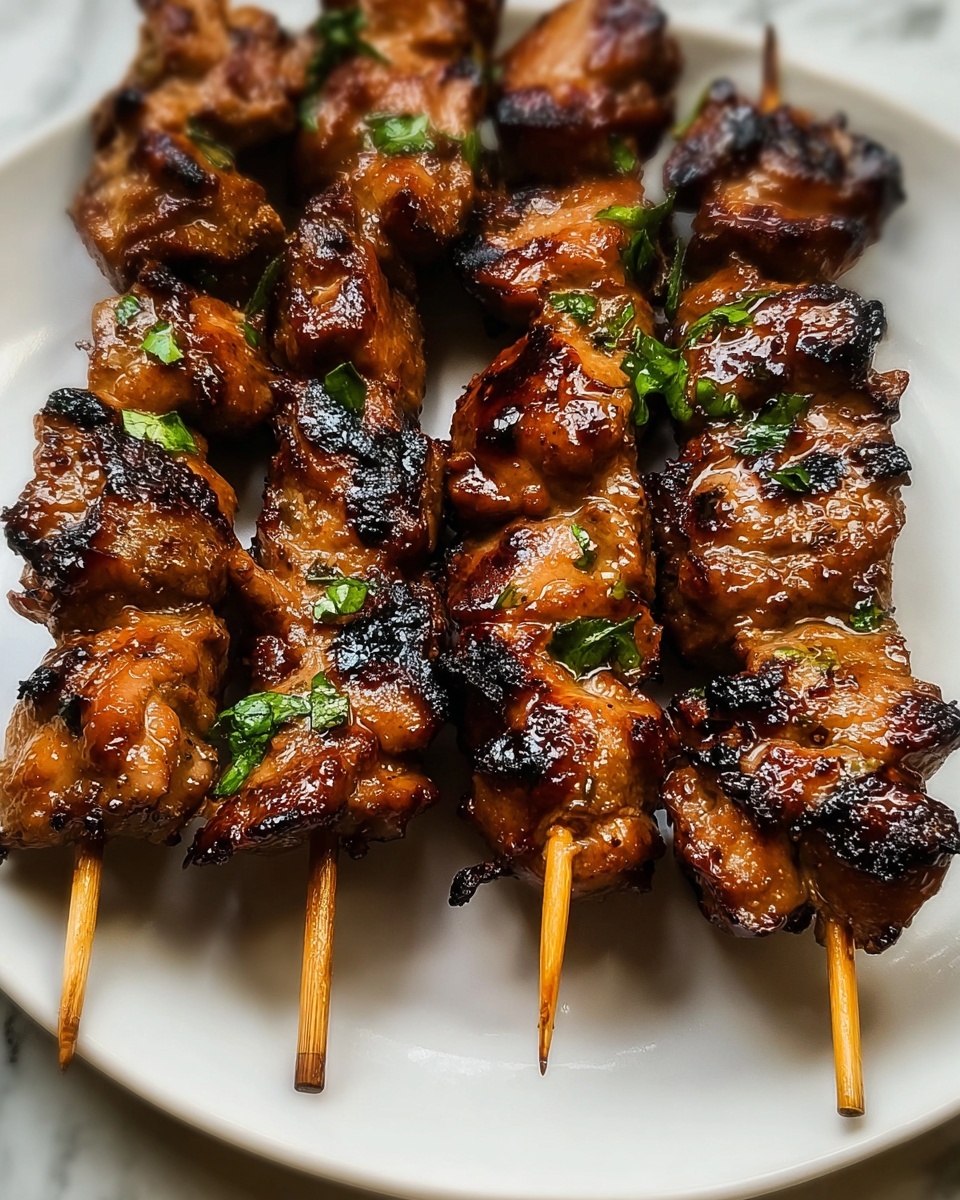 Grilled Thai Chicken Skewers with Peanut Sauce Recipe - Recipe Image