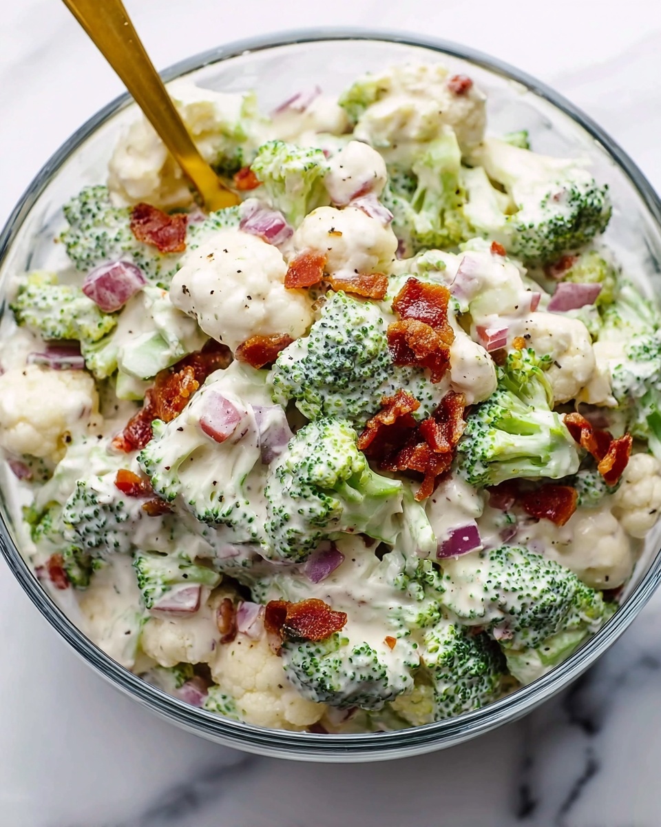 Broccoli Cauliflower Salad Recipe - Recipe Image