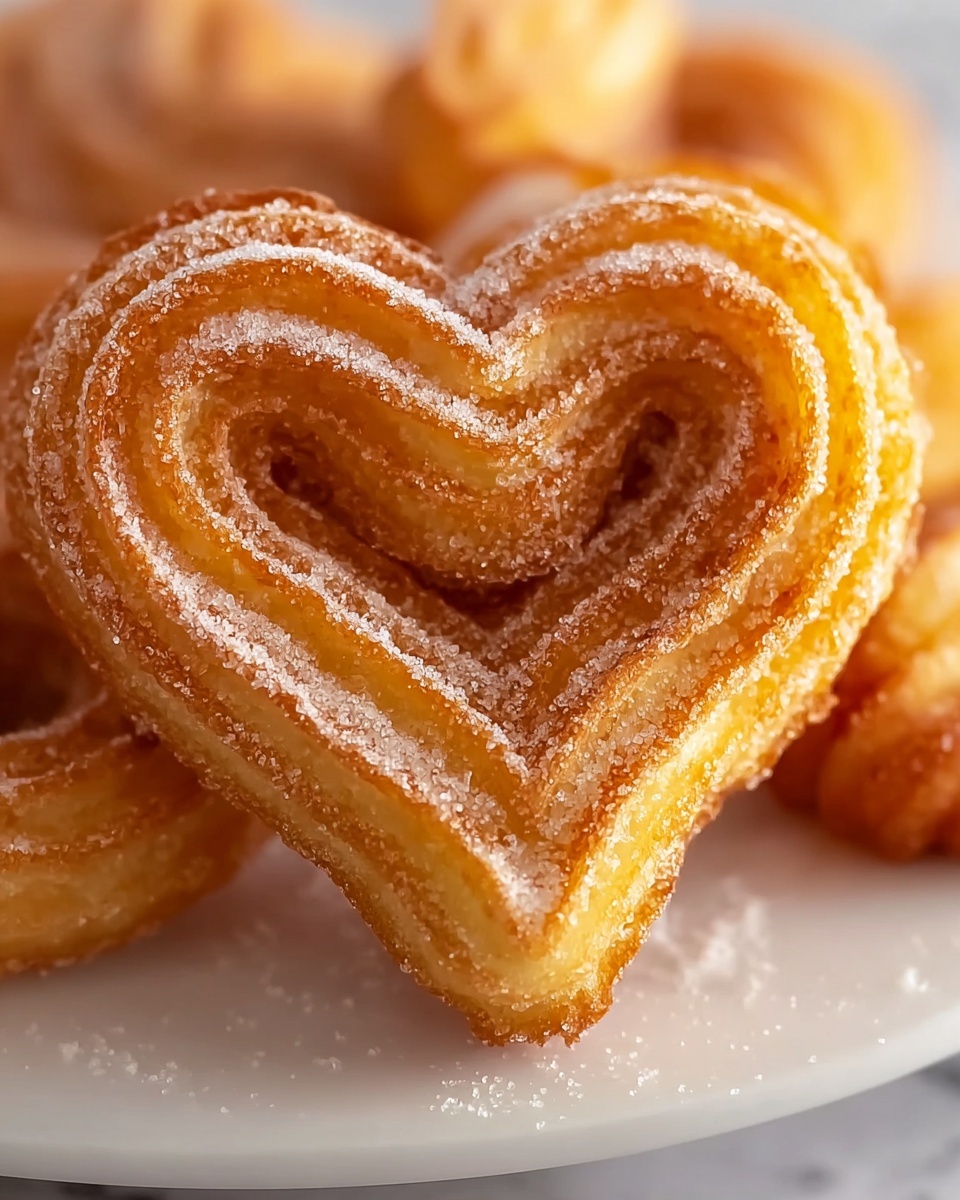 Heart-Shaped Churros with Cinnamon Sugar and Chocolate Dipping Sauce Recipe - Recipe Image