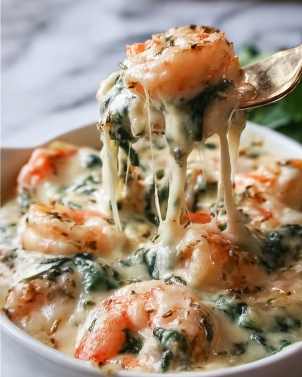 Cheesy Rich and Creamy Shrimp and Crab Spinach Dip Recipe - Recipe Image
