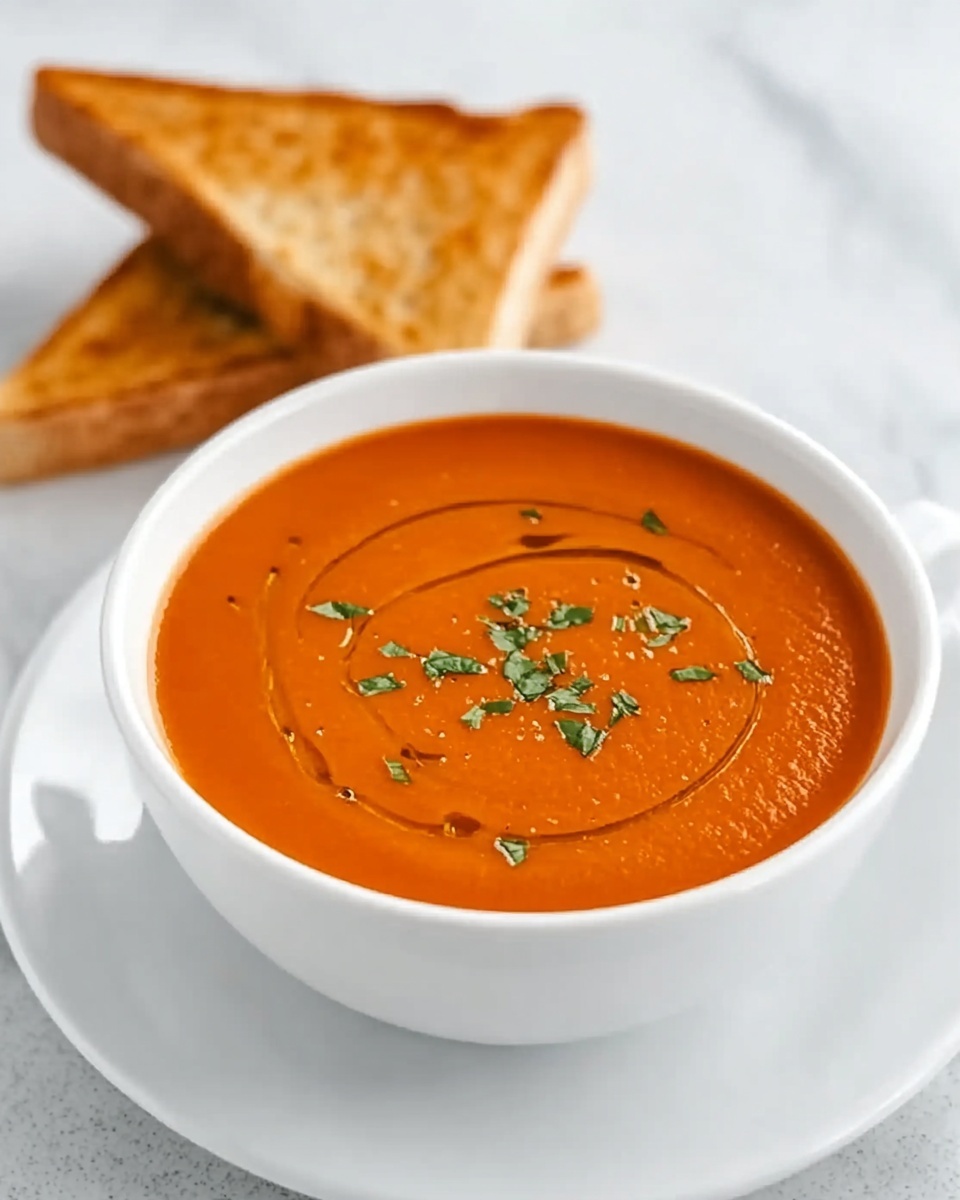 Creamy Tomato Bisque Soup Recipe - Recipe Image