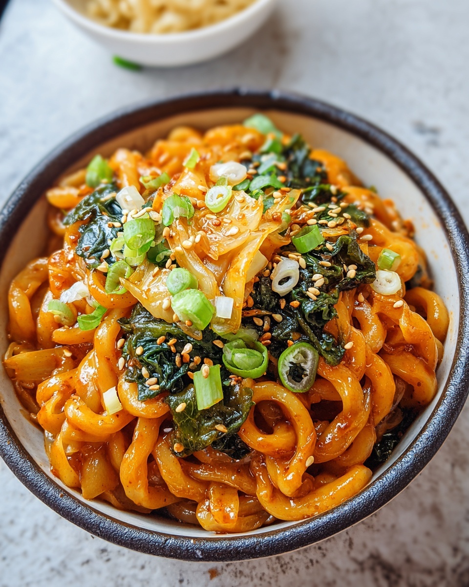 Easy Kimchi Noodles Recipe - Recipe Image