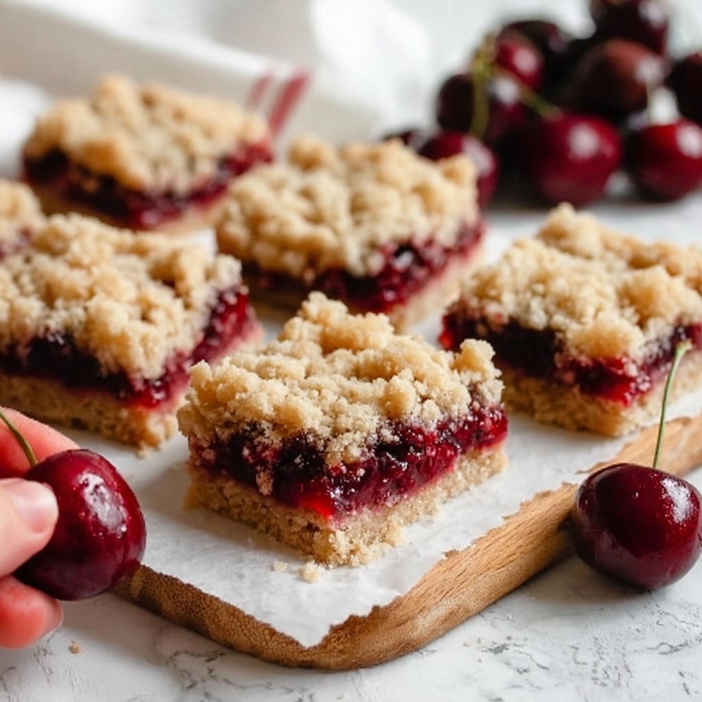 Cherry Crumble Bars Recipe - Recipe Image