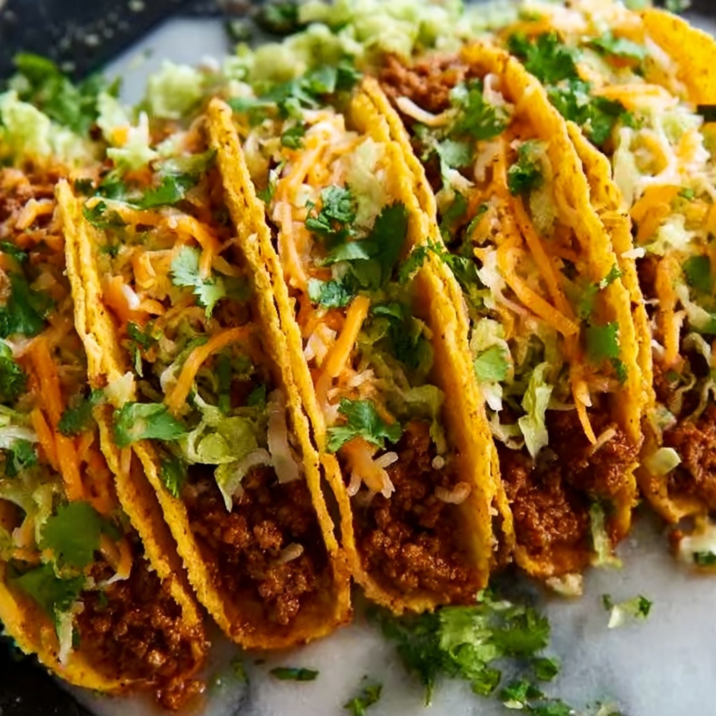 Loaded Taco Shells with Creamy Cheese Sauce Recipe - Recipe Image