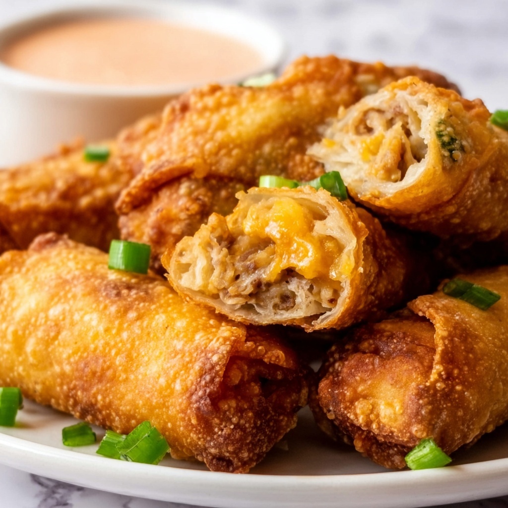 Air Fryer Crab Cake Egg Rolls with Fire Sauce Recipe - Recipe Image